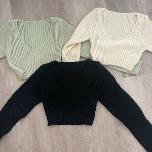 NEW long sleeve crop tops from shein